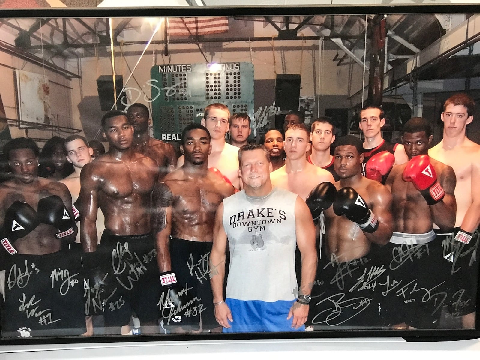 John Drake after one of his workout sessions with the 2009-2010 UD basketball team. The Flyers spent two months coming to his gym for intense workouts to toughen up and they did. They won the NIT that season. CONTRIBUTED