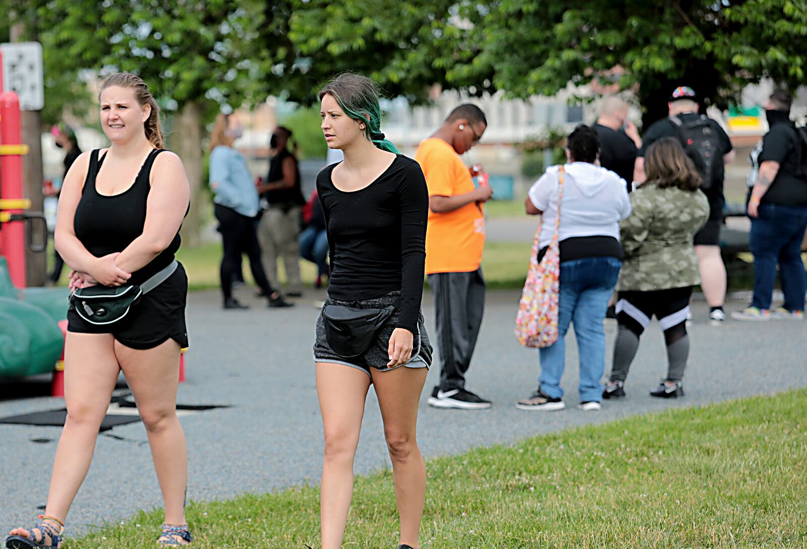 People gather for the "protestival" at McIntosh Park in Dayton Saturday, June 13, 2020. E.L. Hubbard for the Dayton Daily News