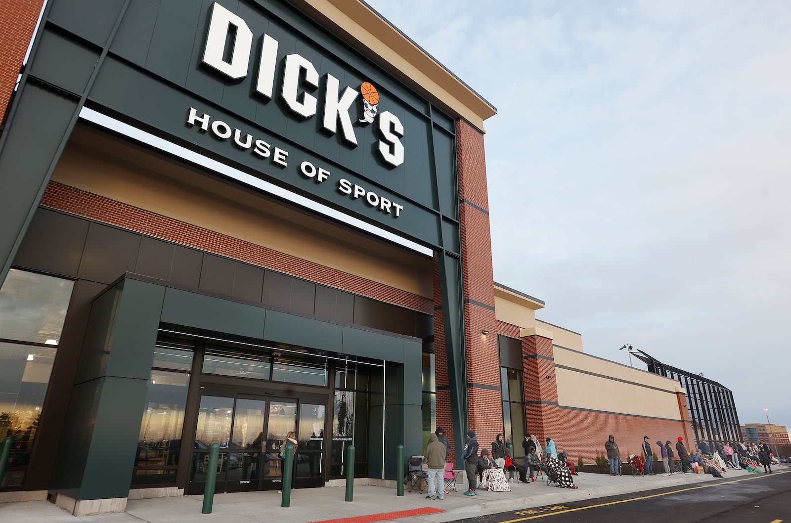 Shoppers waited outside in line for several hours Friday, March 7, 2025 for the grand opening of the new Dick's House of Sport at Fairfield Commons. MARSHALL GORBY\STAFF