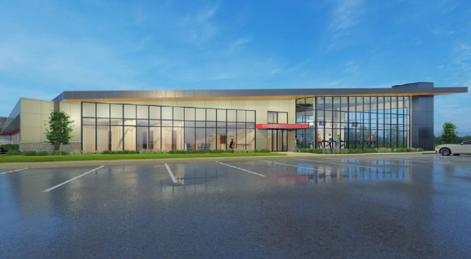 Henny Penny North addition. With an expected completion date of late 2023, the nearly $10 million project will result in a 30,000-square-foot building featuring an expanded 3,500-square-foot clinic and a 4,000-square-foot fitness room. The building will also have a a 17,000-square-foot multipurpose space.