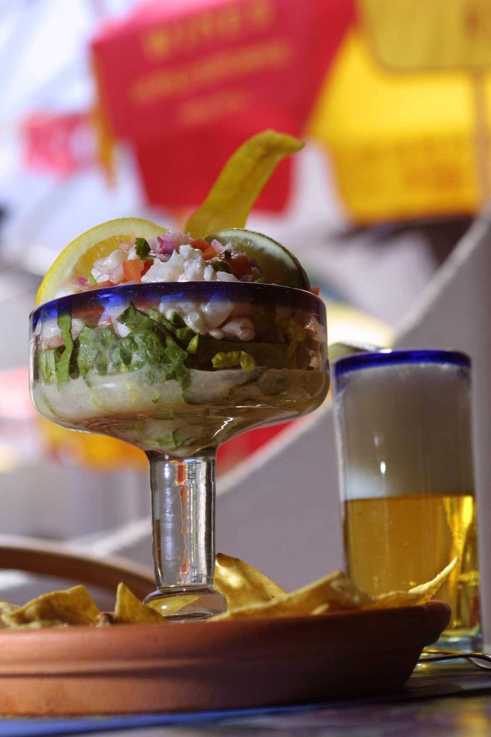 Seabass Ceviche, a traditional treatment of the dish, at El Meson.