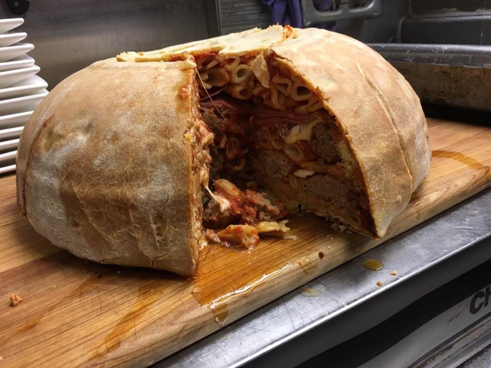 A photo of the Timpano from last year’s Big Night event at Watermark. CONTRIBUTED PHOTO BY ALEXIS LARSEN