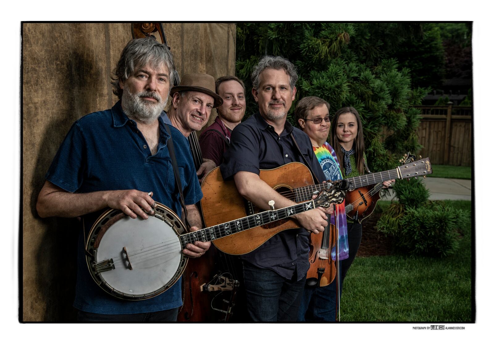 The My Bluegrass Heart Band, (left to right), Béla Fleck, Mark Schatz, Justin Moses, Bryan Sutton, Stuart Duncan and Sierra Hull, perform at Rose Music Center in Huber Heights on Thursday, June 30. CONTRIBUTED