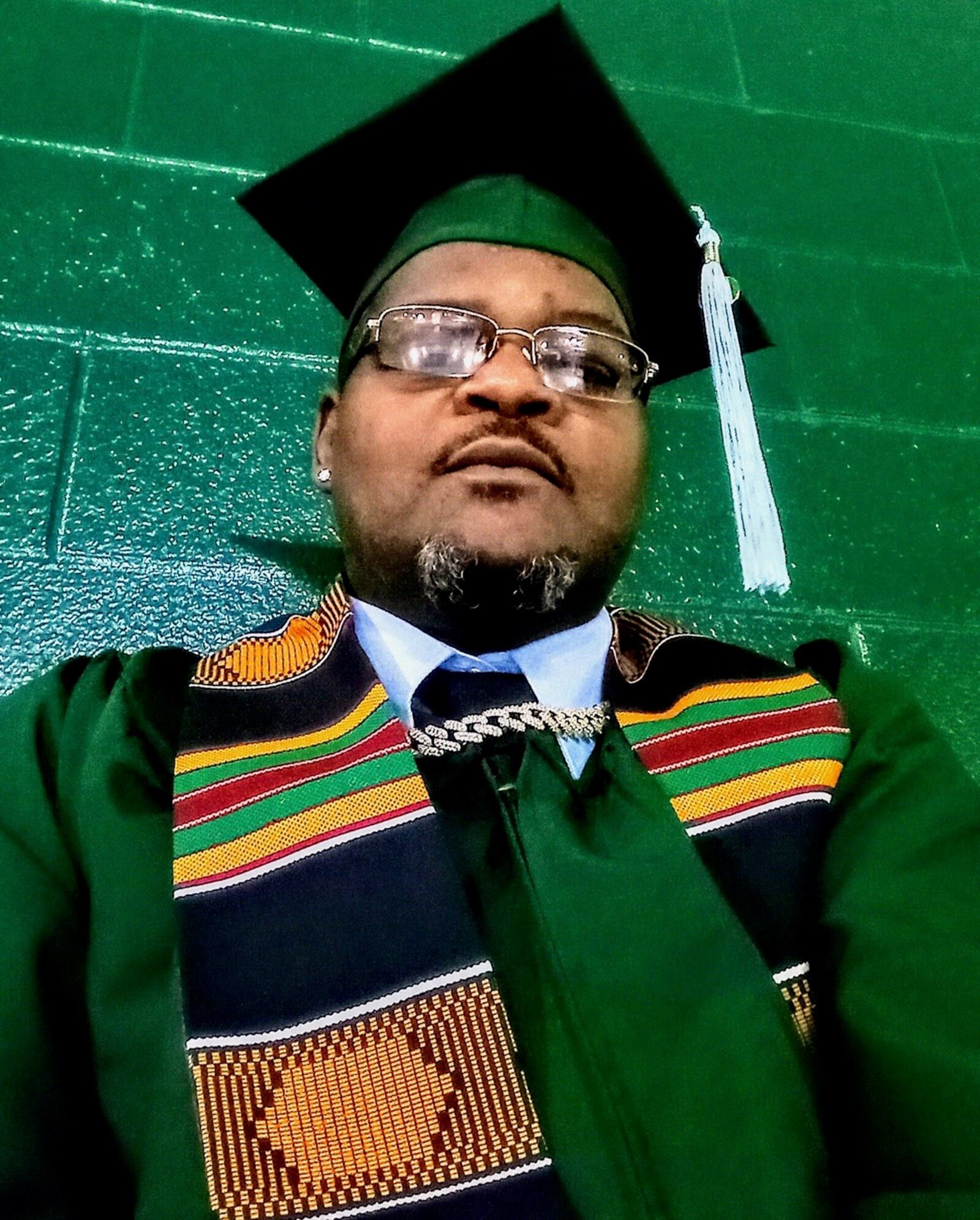 Jackie Fails at his recent graduation from Wright State University more than 20 years after he first entered college. CONTRIBUTED