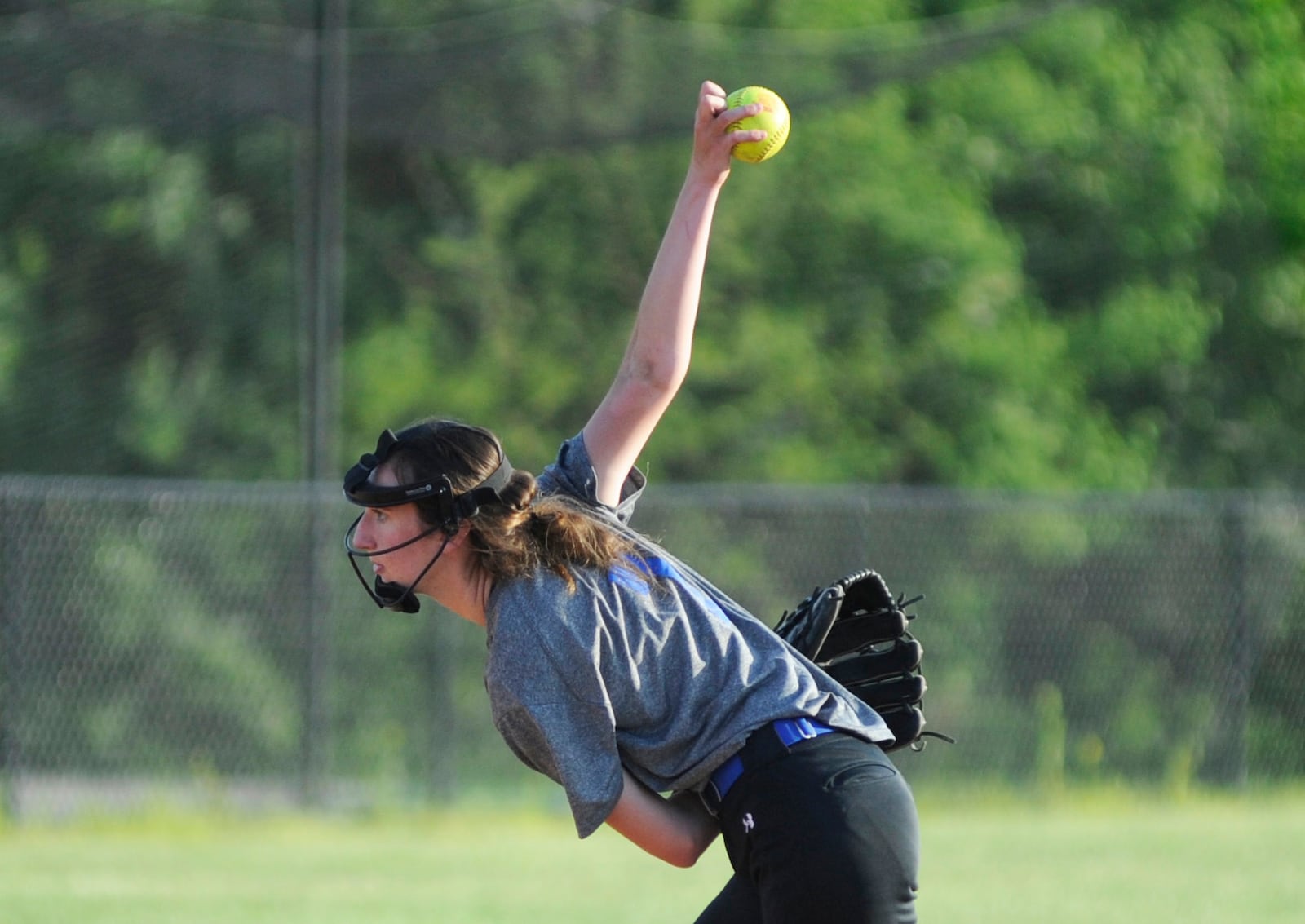 Springboro senior pitcher Molly Pfiffner delivers during a 10-1 second-round defeat of visiting Springfield on Wednesday, May 8, 2019. MARC PENDLETON / STAFF