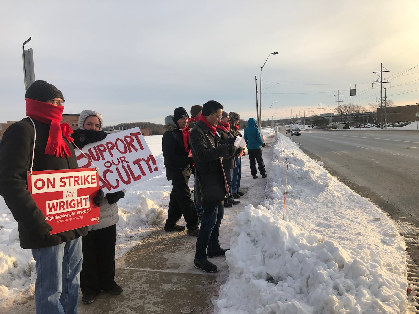 PHOTOS: A view from the faculty picket line at Wright State