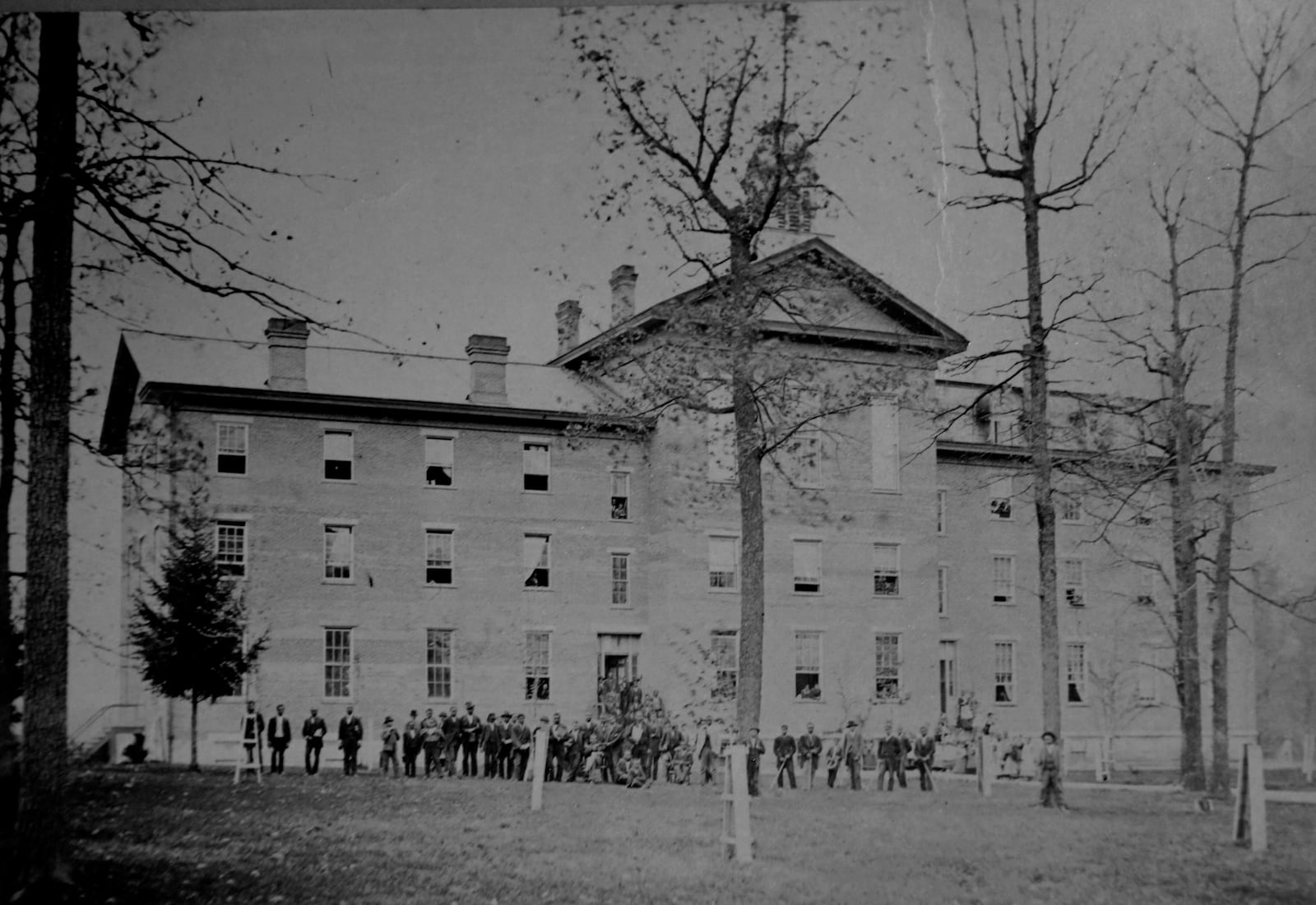 Shorter Hall on the original Wilberforce University campus in an undated photo.  PHOTO COURTESY OF THE REMBERT E. STOKES ARCHIVES AND SPECIAL COLLECTIONS