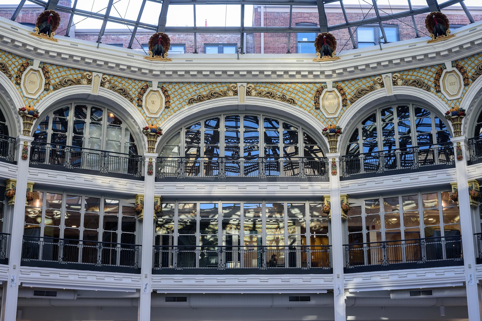 The Dayton Arcade’s stunning recently completed Hub and Rotunda in downtown Dayton. The Hub Powered by PNC, a joint venture of the University of Dayton and The Entrepreneurs Center, houses the UD Crotty Center for Entrepreneurial Leadership, The Small Business Development Center from the Entrepreneurs’ Center, co-working and private office spaces, meeting rooms, conference areas, pop-up retail opportunities, learning labs and classrooms including UD studios for creatives. TOM GILLIAM / CONTRIBUTING PHOTOGRAPHER