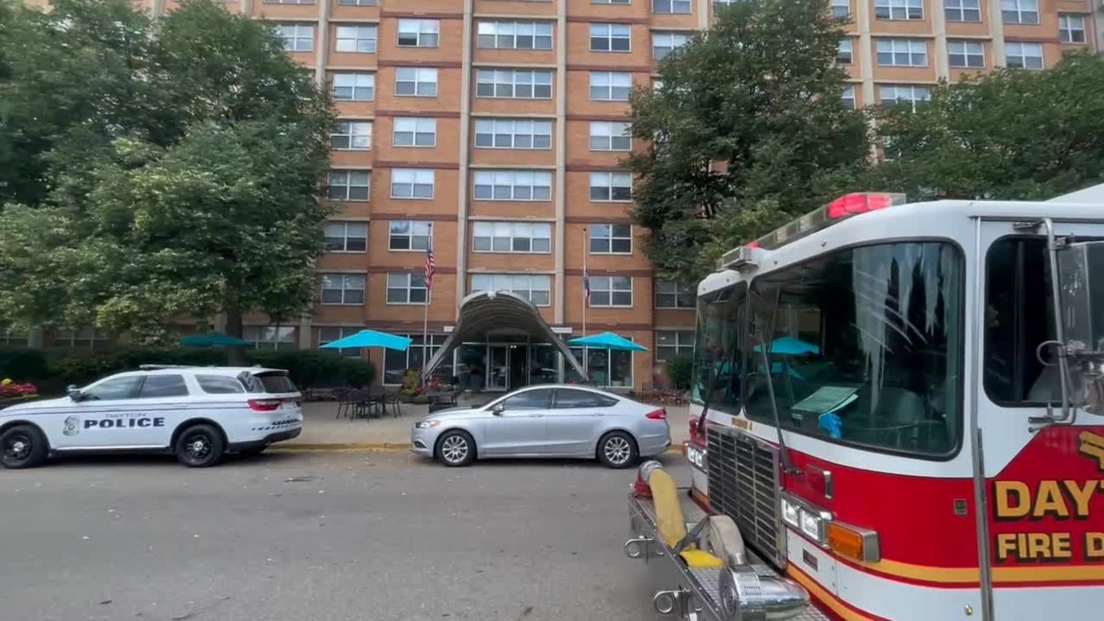 Dayton fire crews rescued a woman Monday, June 3, 2024, who fell into a trash compactor at Dayton Towers. It took crews hours to free her. The woman is at Miami Valley Hospital in critical condition. JIM NOELKER/STAFF