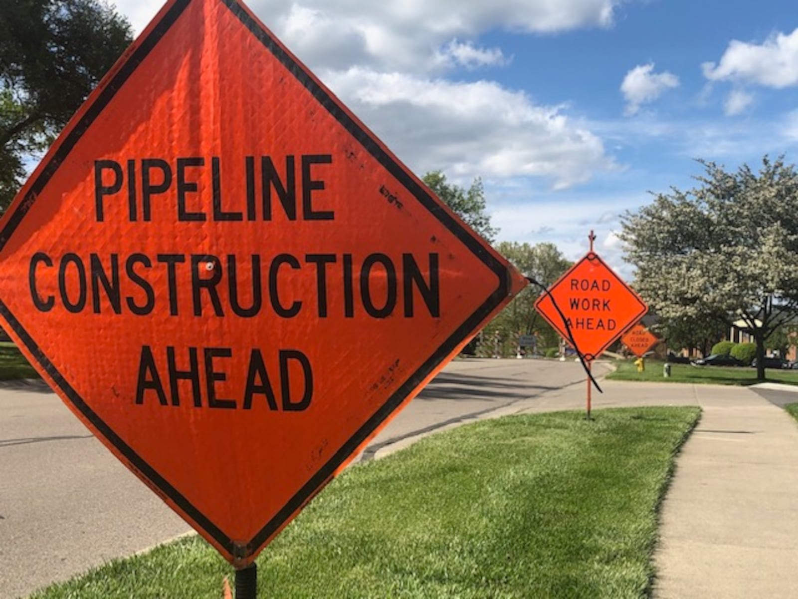 CenterPoint Energy pipeline replacement in Centerville has included closing part of Virginia Avenue. NICK BLIZZARD/STAFF