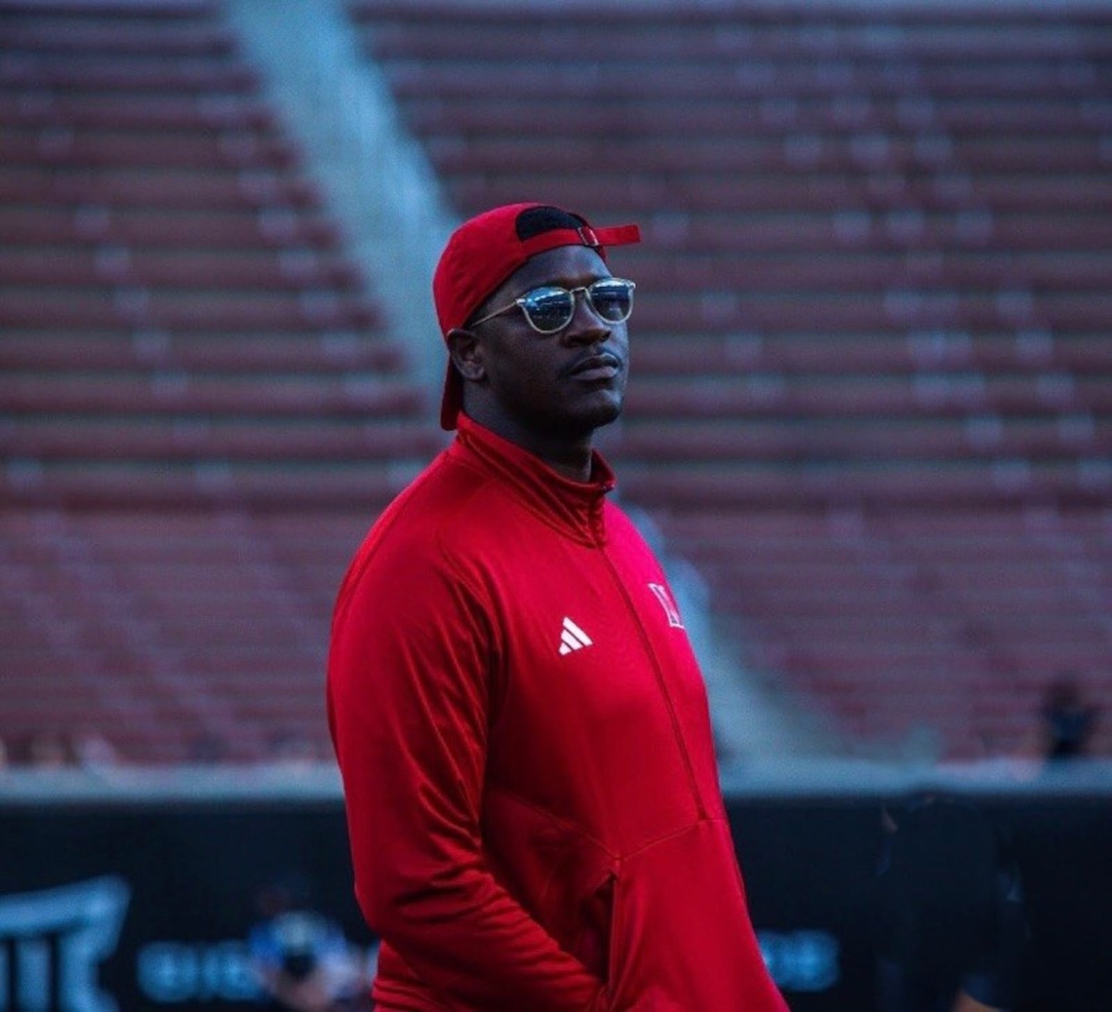 Chris Hudson, an offensive graduate assistant for the Miami University football team, at the RedHawks, 31-24, overtime victory over Cincinnati at Nippert Stadium on Sept. 16, 2023. CONTRIBUTED