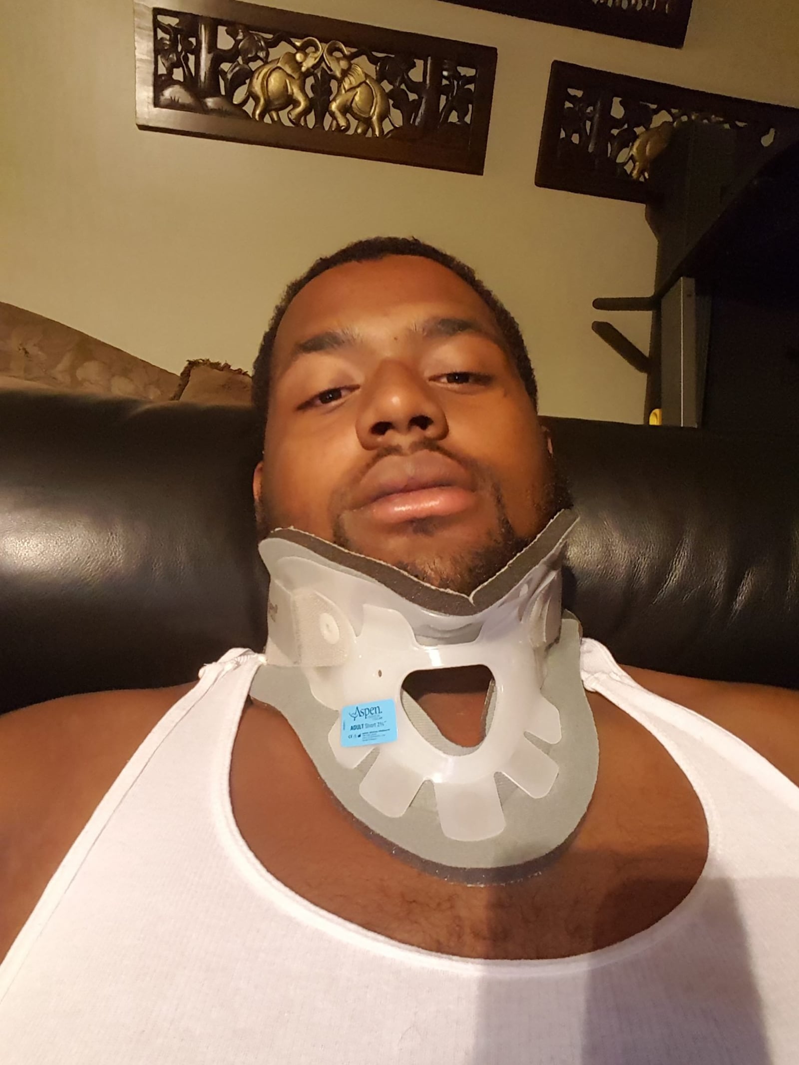 Though doctors said he should have been paralyzed or even killed as a result of the accident, he was instead sent home with a neck brace, which he was able to do without after just six weeks. CONTRIBUTED