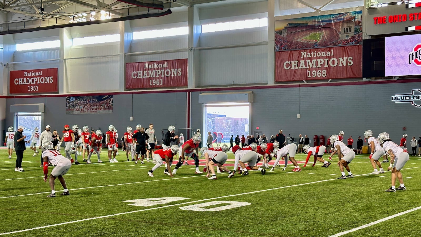 Ohio State football spring practice Columbus, Ohio, March 5, 2024 (Marcus Hartman/STAFF)