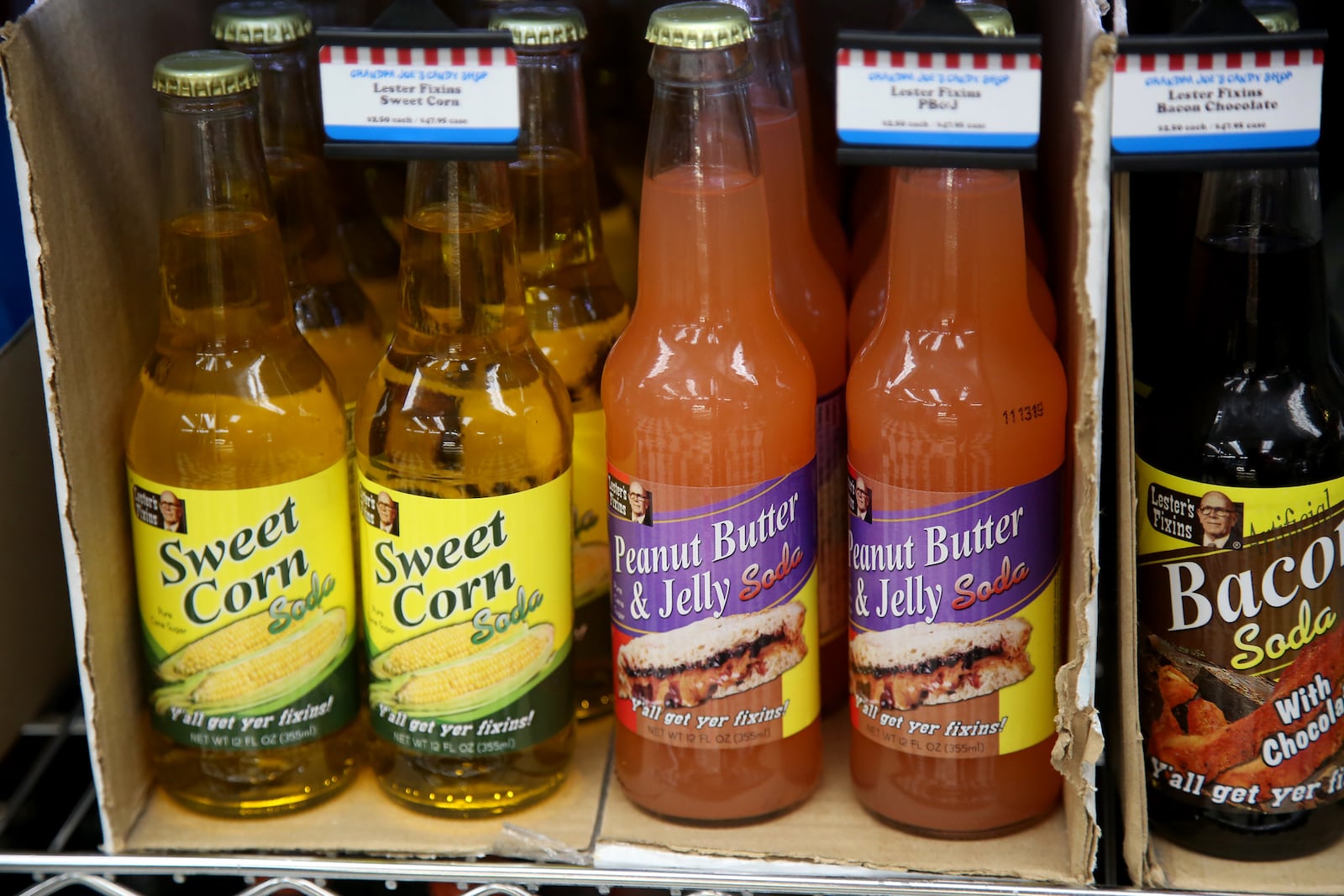 One wall of the store is dedicated to 250 types of glass bottle sodas, among them 35 different root beers. Flavors you have never imagined would be carbonated are also on the wall. LISA POWELL / STAFF