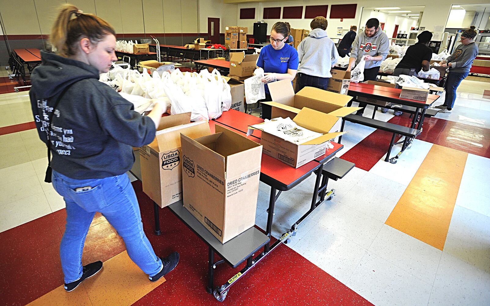 PHOTOS: Food distribution for Wright Brothers Middle School students