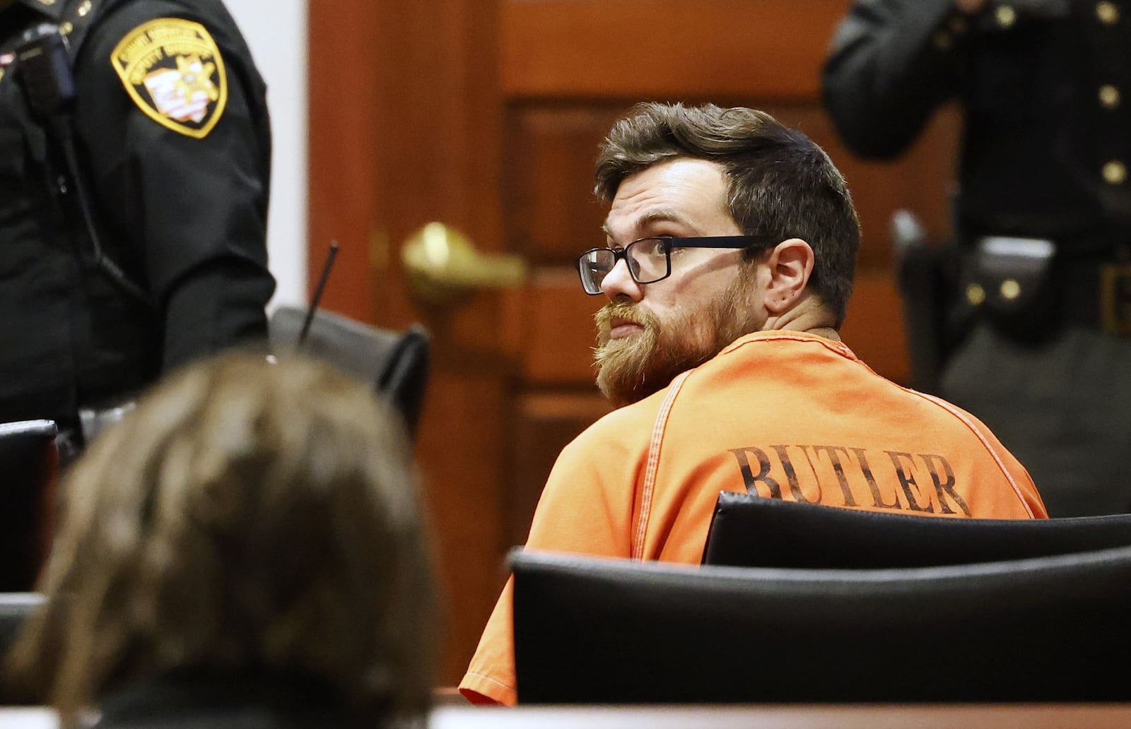 John Carter was arraigned in Katelyn Markham death case Monday, March 27, 2023 in Butler County Common Pleas Court in Hamilton. Bond was set at $1 million. NICK GRAHAM/STAFF