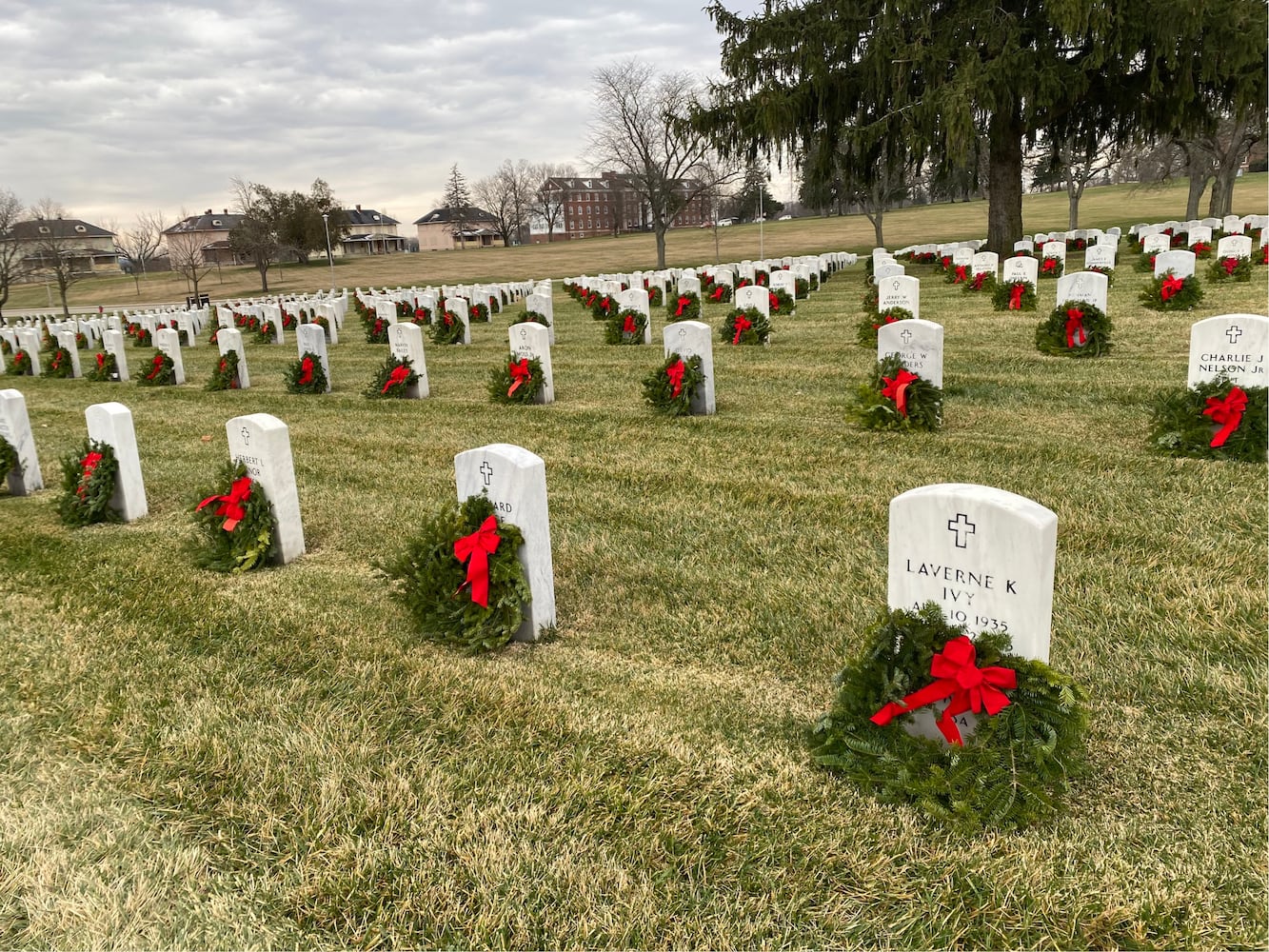 Wreath laying