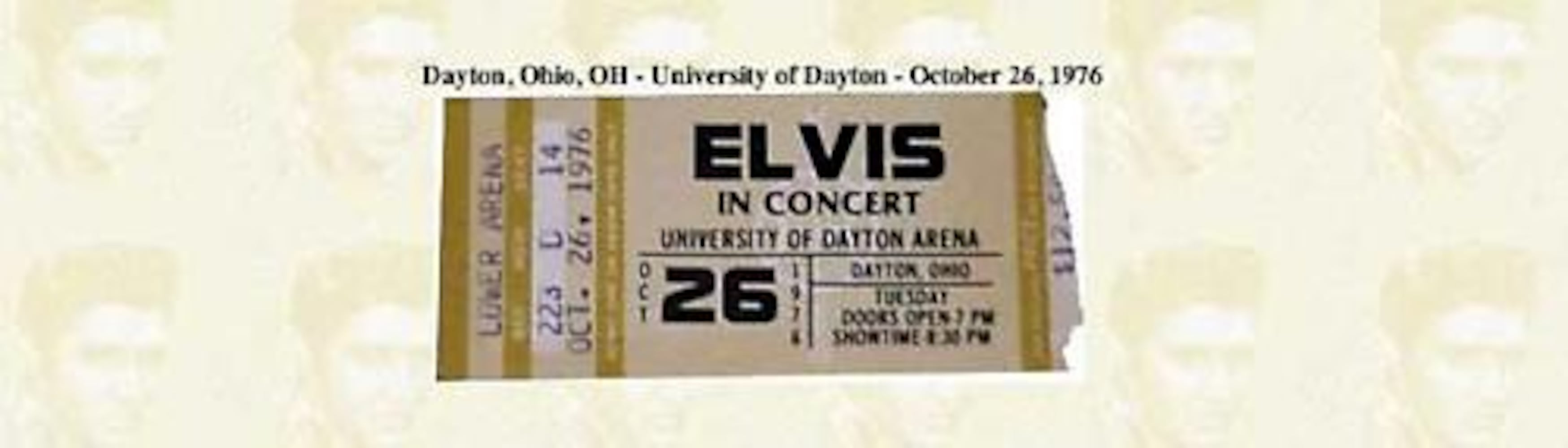 Last Elvis performance in Dayton