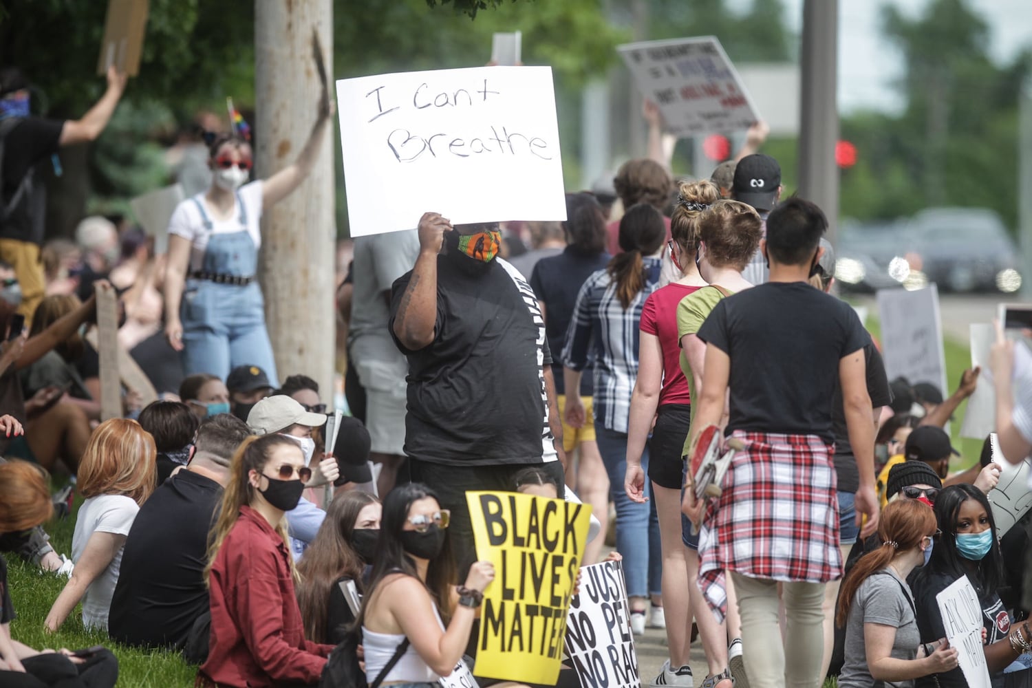 PHOTOS: Tear gas used at Beavercreek protest at busy intersection