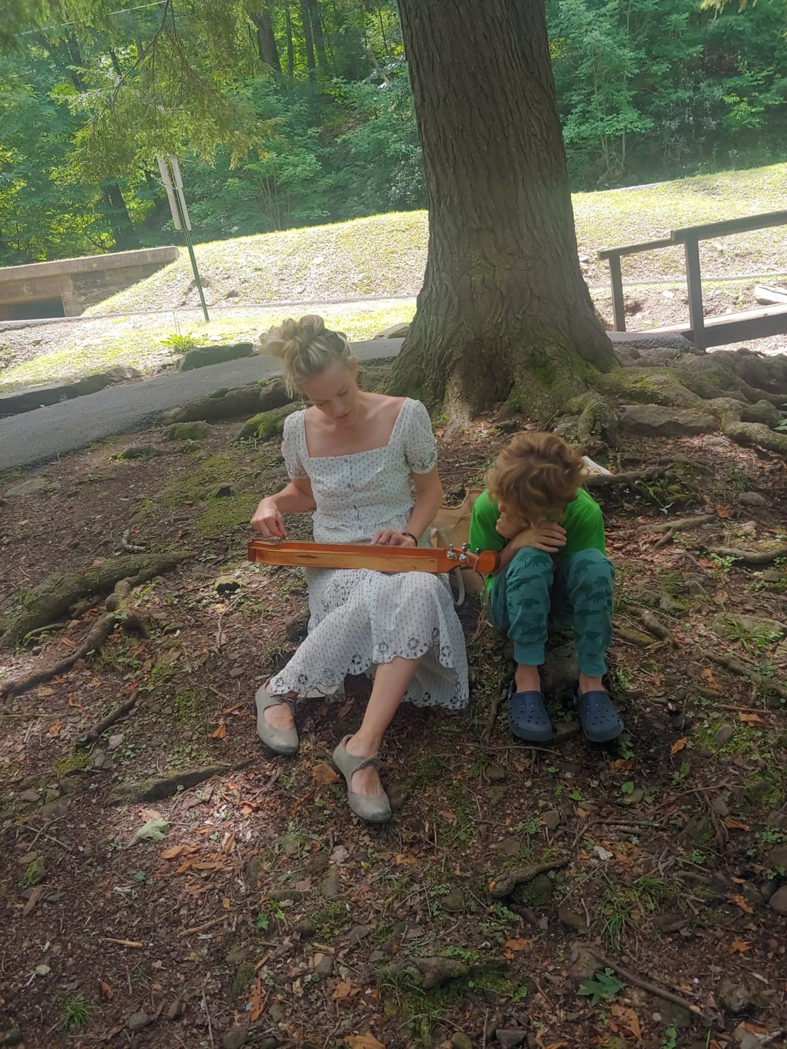 Megan Smith and her children have spent a lot of time with Appalachian relatives in Eastern Kentucky. They attended “mountain music camp” together where she learned the dulcimer.