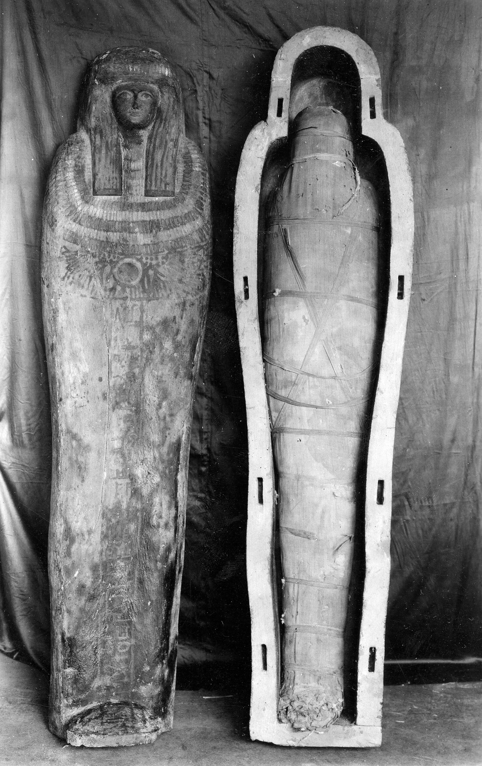 A mummy was one of the exhibits in the natural history museum on the second floor of the Dayton Library. The museum opened in 1893. DAYTON METRO LIBRARY