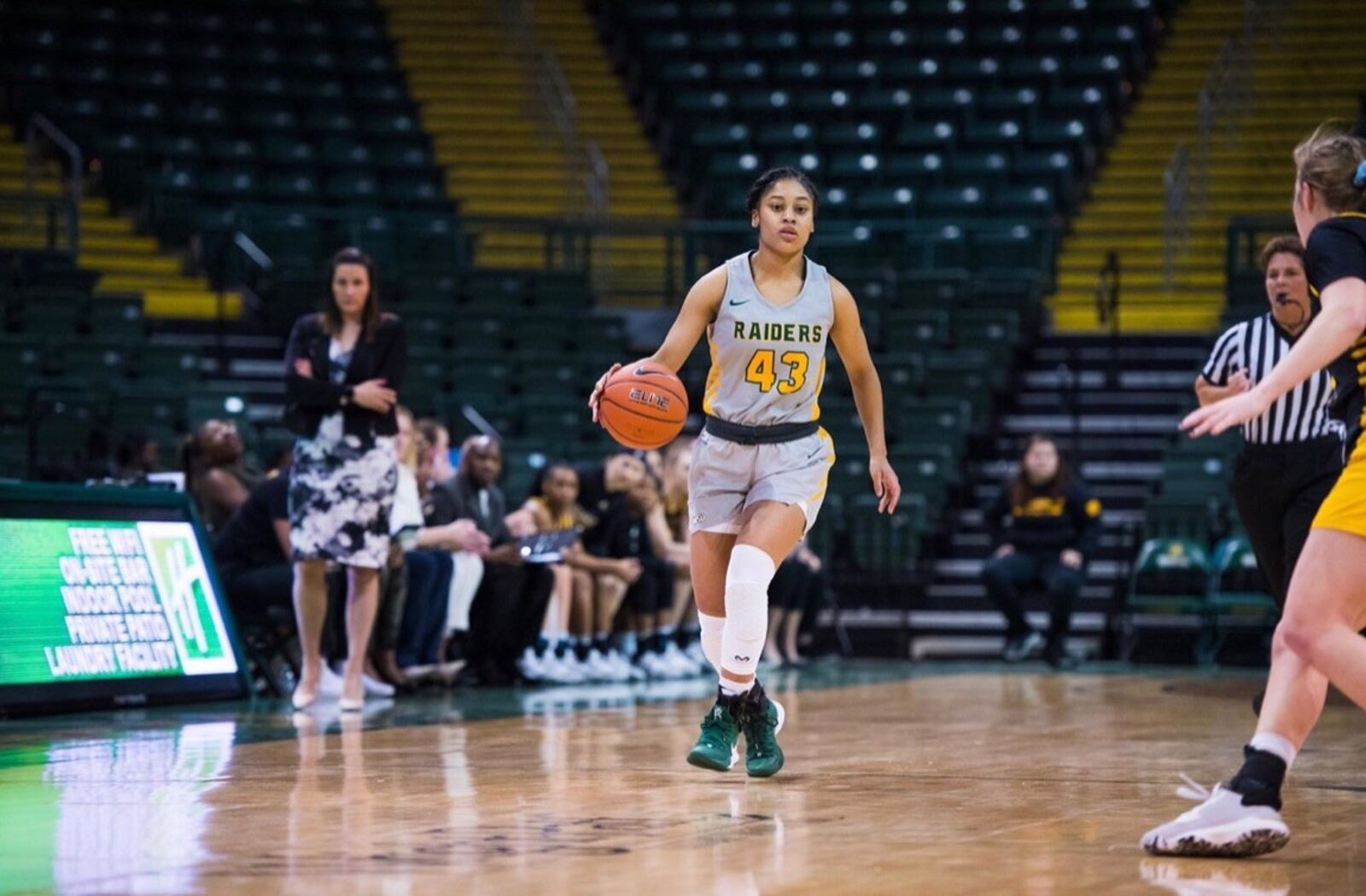 Jenasae Bishop was rated a Top 30 in the nation high school point guard recruit while at East Chicago Central High in Indiana and initially went to Boston College. A 5-foot-6 point guard, she transferred to Wright State last season. Her basketball ended this season after the third concussion of her college career.  Joseph Craven/Wright State Athletics