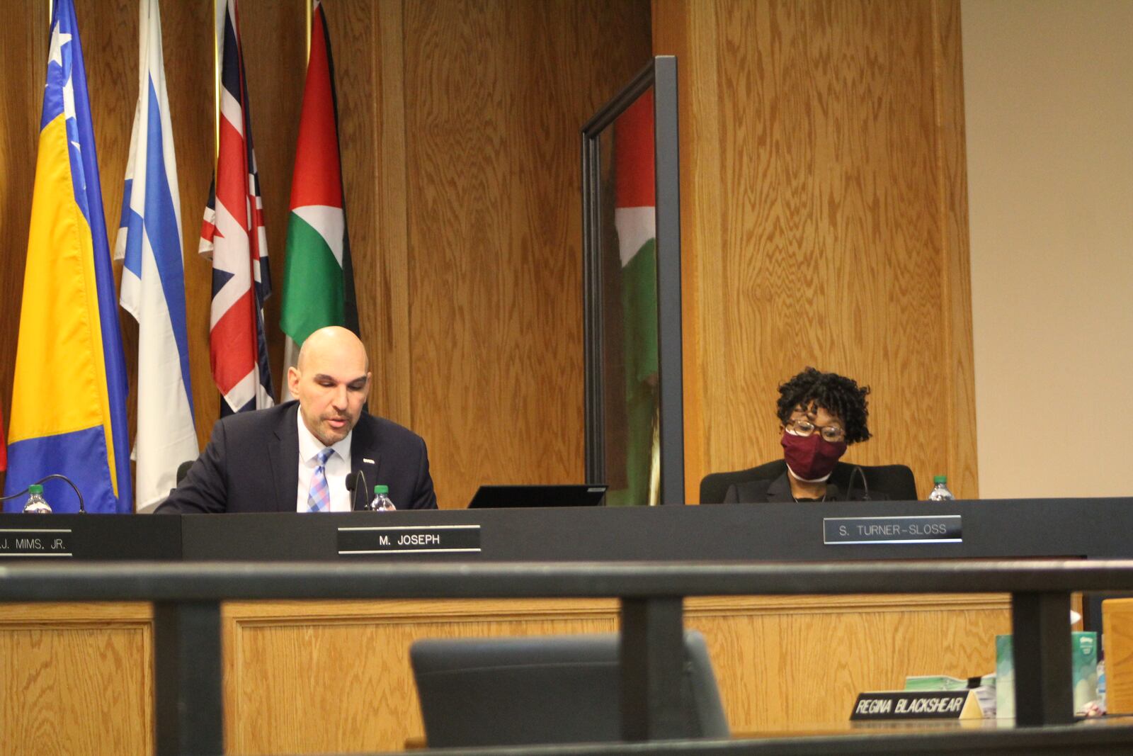 Dayton City Commissioners Matt Joseph and Shenise Turner-Sloss. CORNELIUS FROLIK / STAFF