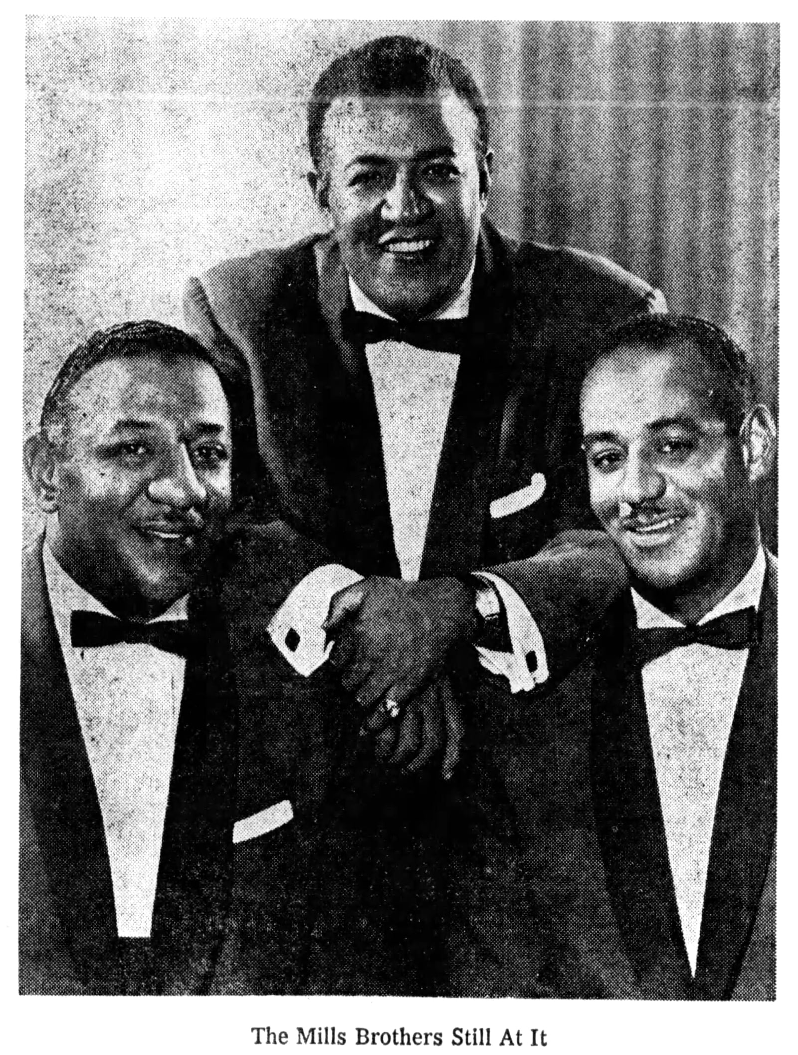 The Mills Brothers, from Piqua, as a trio of Herbert, Donald and Harry Mills. DAYTON DAILY NEWS ARCHIVES