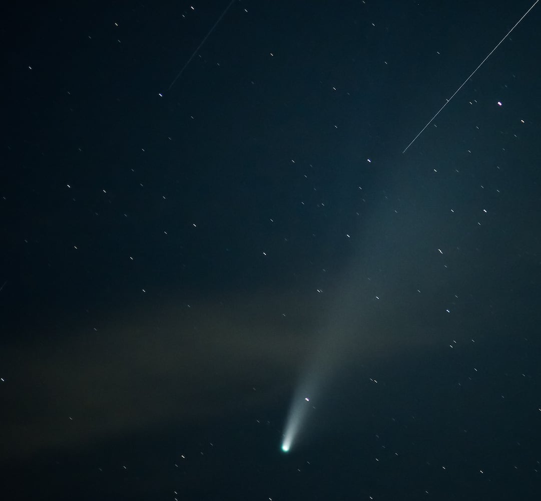 NEOWISE comet visible in the night sky