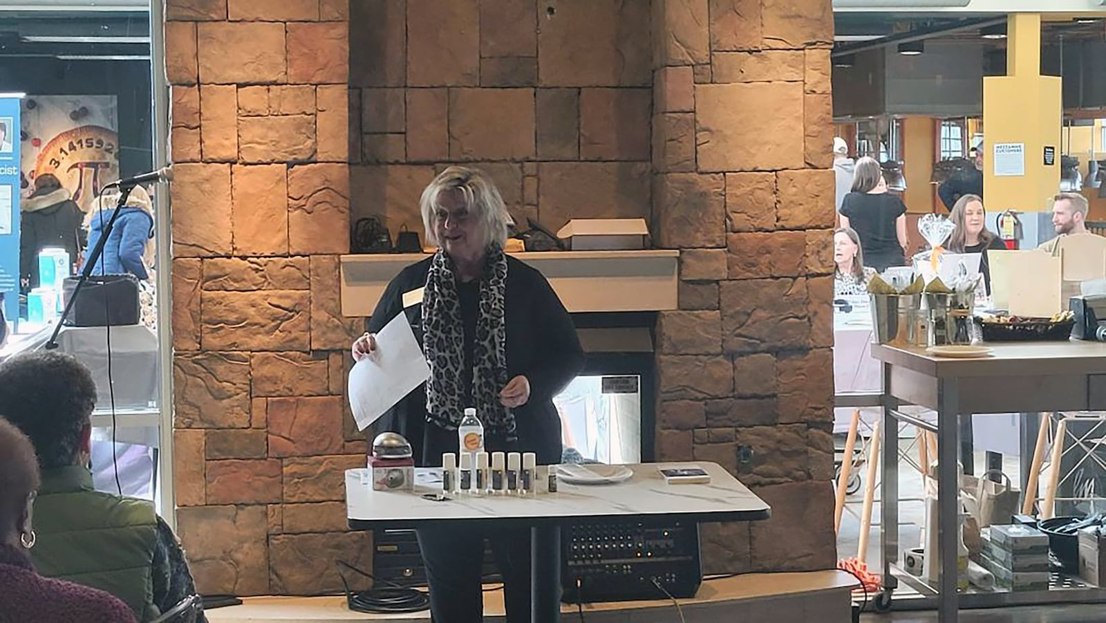 McCormick speaking about aromatherapy at Dorothy Lane Market in Springboro last year.