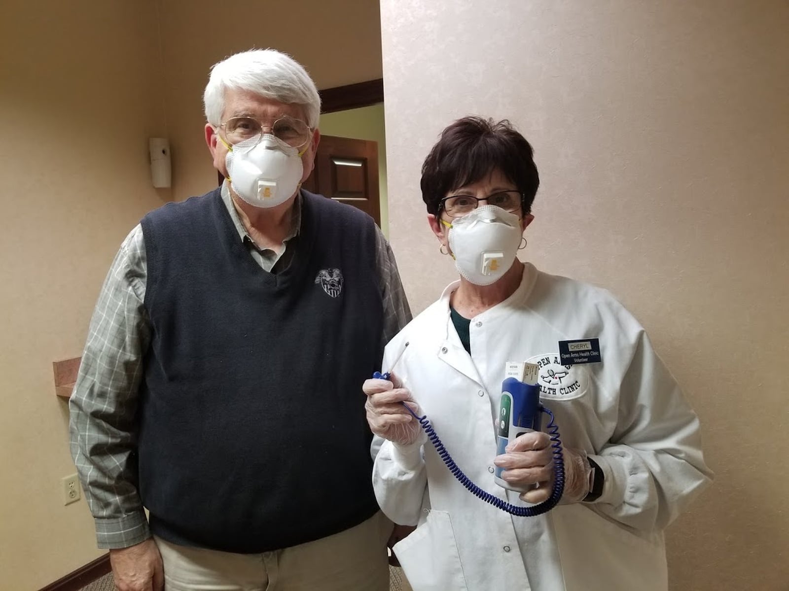 Dr. Patrick Jonas and Cheryl Froning, RN, at the Open Arms Health Clinic, which is treating patients in Bellbrook. CONTRIBUTED