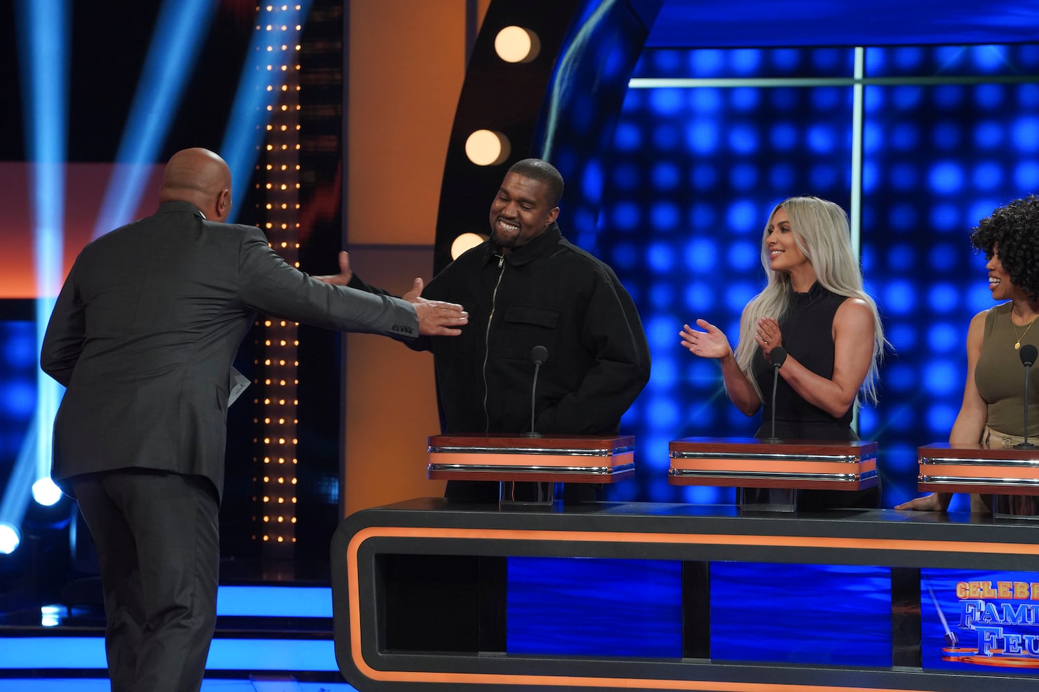 Photos: Kardashians vs. West on ABC’s ‘Celebrity Family Feud’