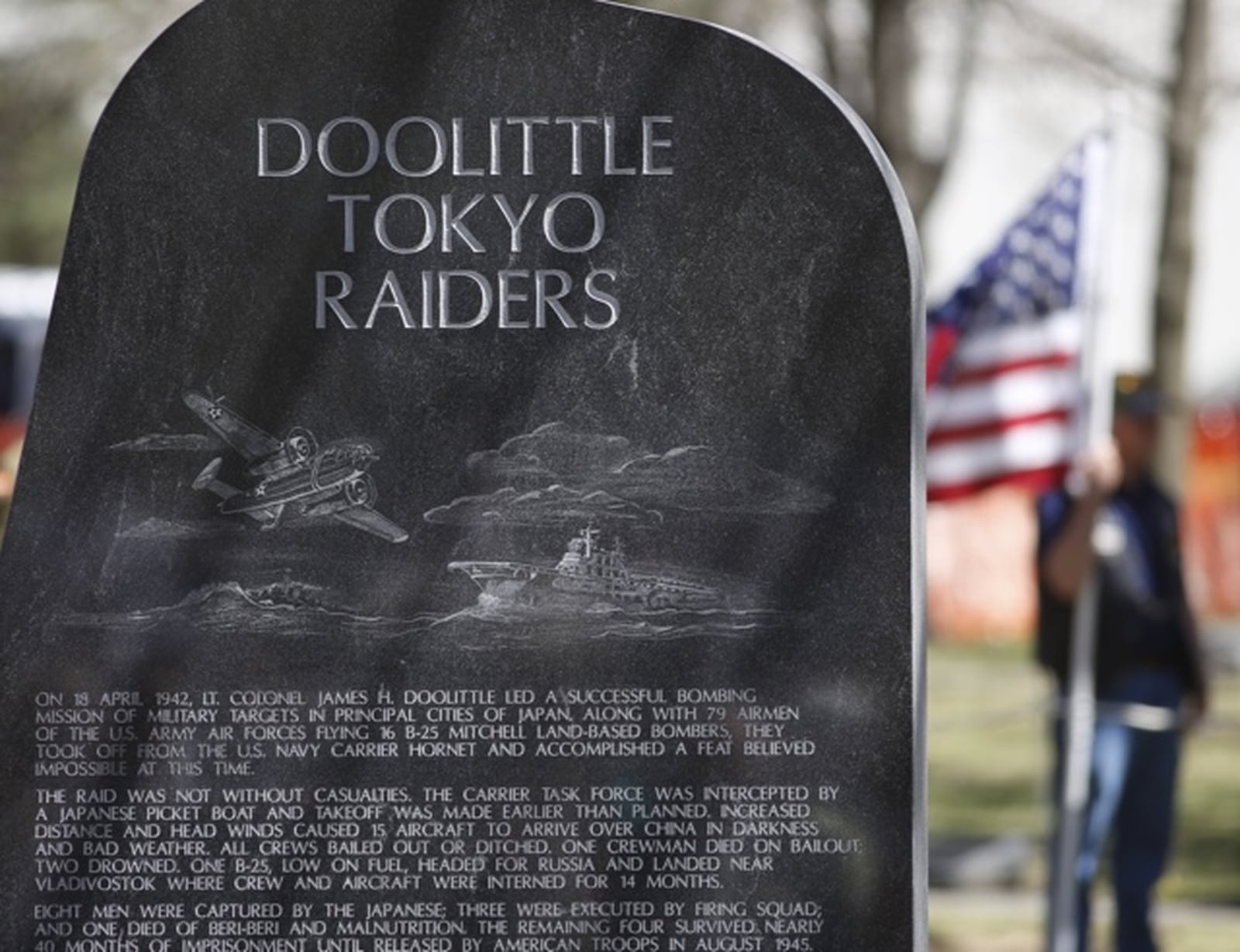 B 25 missing man formation in honor of theDoolittlie Raiders TY GREENLEES / STAFF