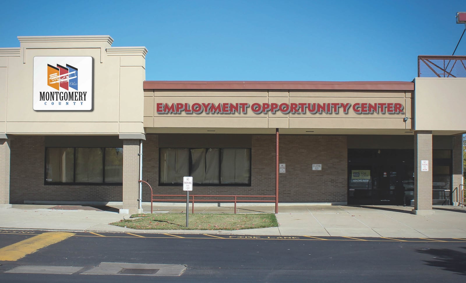 This artist's rendering shows how Montgomery County plans to convert a former ALDI store at Westown Shopping Center into a new Employment Opportunity Center that when finished will house services for job seekers and space for youth mentorship programs in West Dayton. SUBMITTED