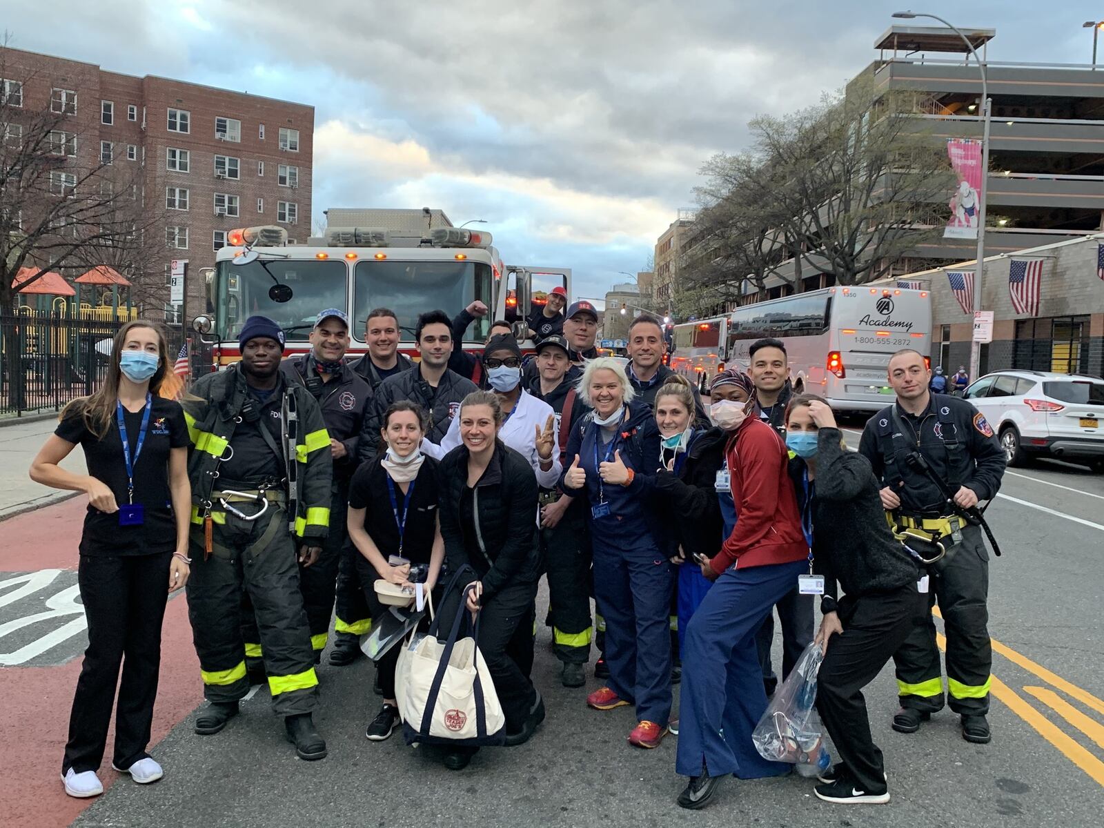 Logan Arbogast and Sarah Higgins at Elmhurst Hospital in Queens, N.Y. Submitted photo