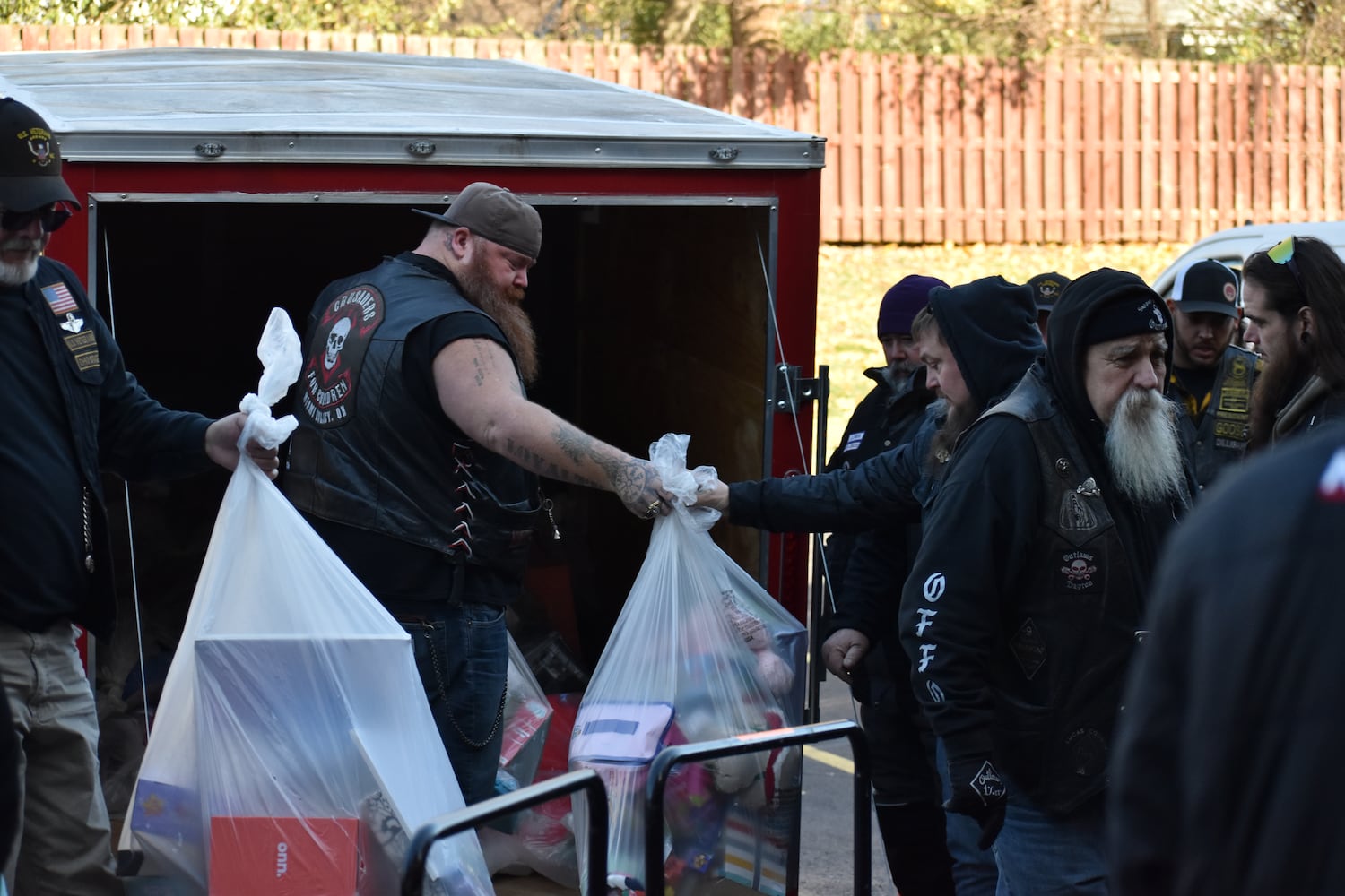 Bikers deliver more than $10K in presents to Montgomery County foster kids Dec. 1 2024