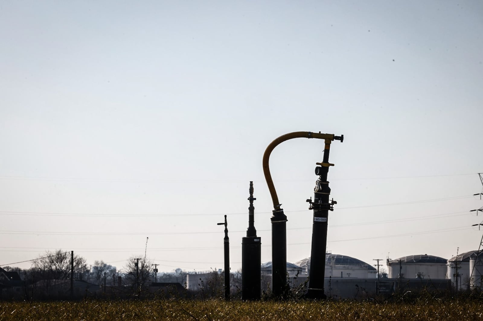 Construction of the remedy of the Valleycrest superfund site is complete. Dozens of extraction wells that monitor leachate and gas scattered throughout the site. JIM NOELKER/STAFF