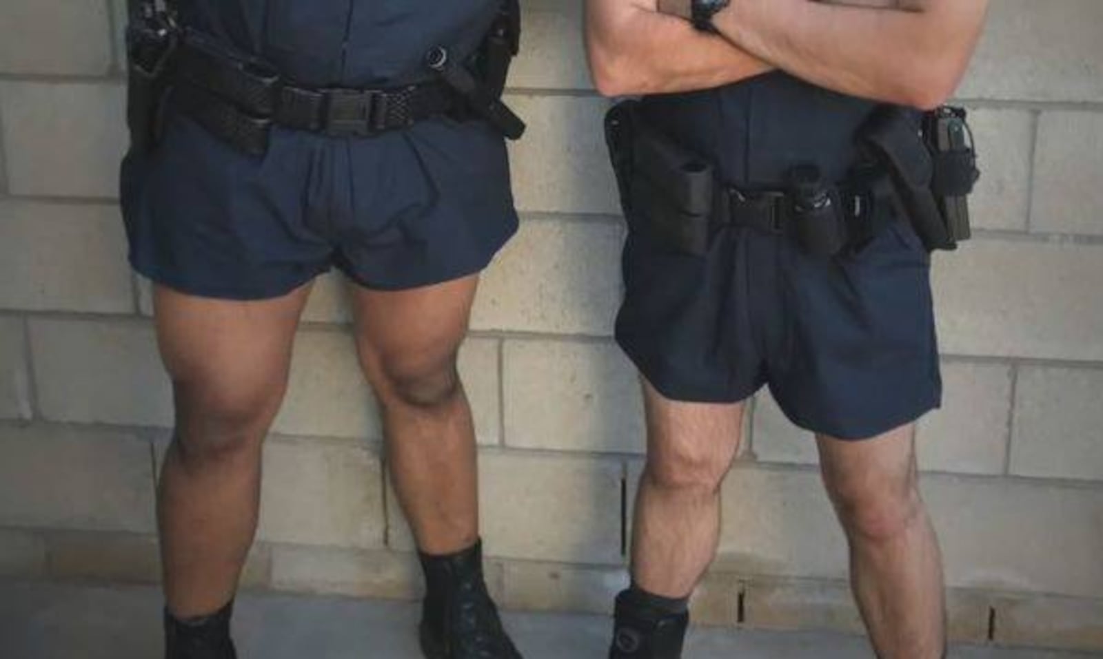 Yes, it is an April Fool’s Day joke. These are not the new summer uniforms for the Middletown Police Department. PROVIDED