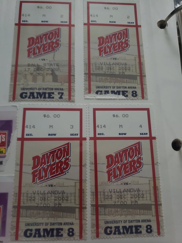 Dayton Flyers ticket stubs