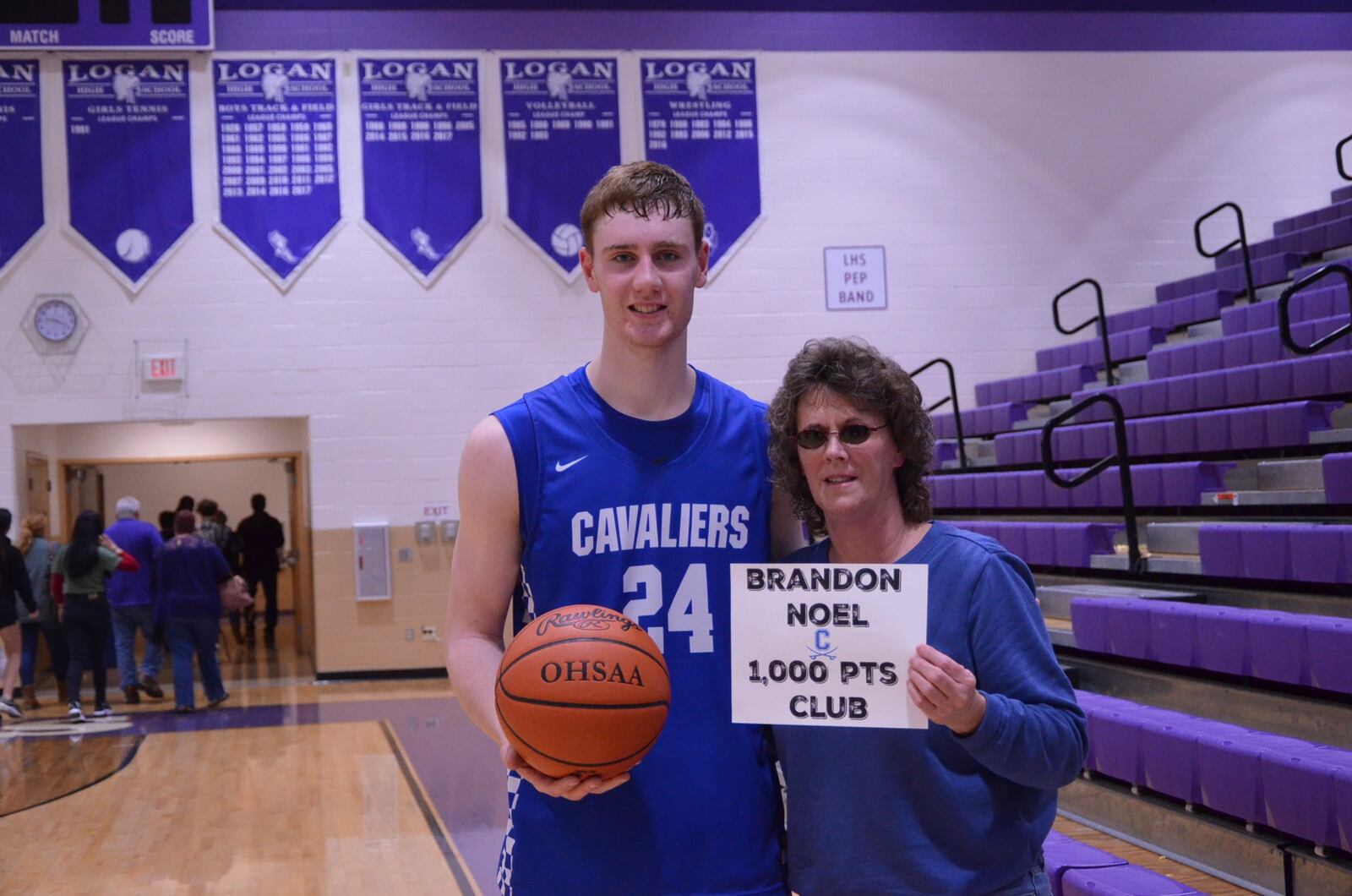 Brandon Noel and his mom Melinda Noel are both members of the 1,000 point club in high school. He ended his prep career – which began at Lucasville Valley High and finished at Chillicothe High – with 1,119 points and now plays for Wright State. She scored 1,090 points at Lucasville Valley High and went on to play a Walsh College. CONTRIBUTED