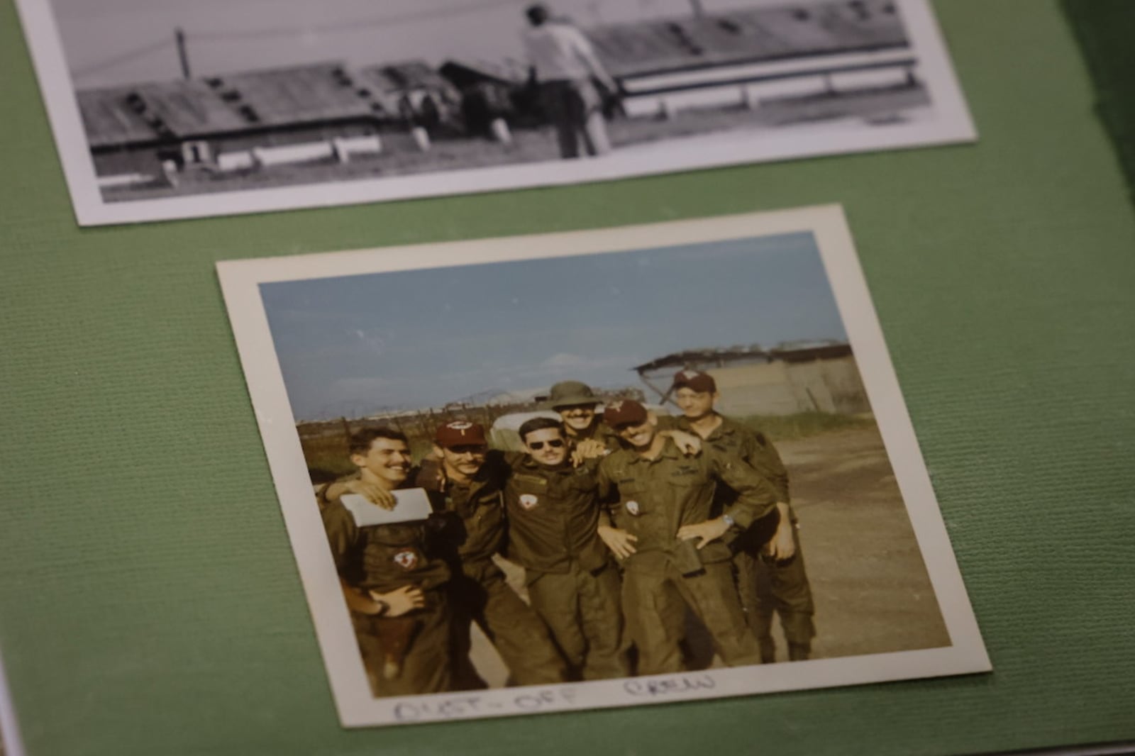 Army nurse Abby Auclair saved photographs of soldiers and nurses she met while serving during the Vietnam War. JIM NOELKER/STAFF