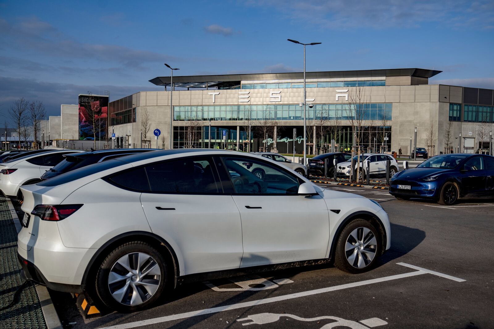 FILE - A general view of the Tesla Gigafactory for electric cars in Gruenheide near Berlin, Germany, Tuesday, March 5, 2024. (AP Photo/Ebrahim Noroozi, File)