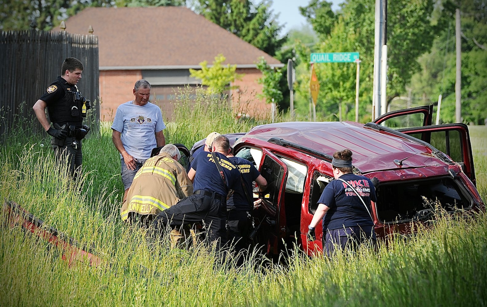 One vehicle rollover crash, Clark county