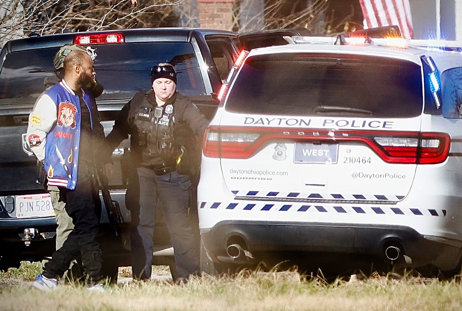 A man surrendered to police following a standoff on Wisconsin Boulevard in Dayton on Thursday, Jan. 2, 2025. MARSHALL GORBY/STAFF