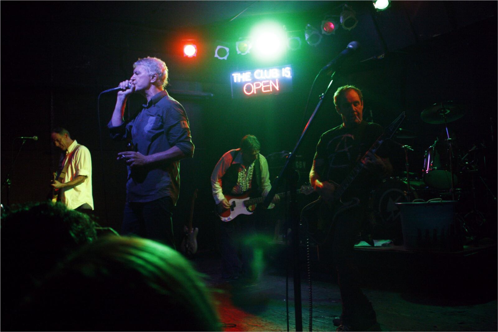 The reformed Classic Lineup of Guided By Voices, (left to right) Tobin Sprout, Robert Pollard, Greg Demos, Mitch Mitchell and Kevin Fennell on stage in March 2011. CONTRIBUTED