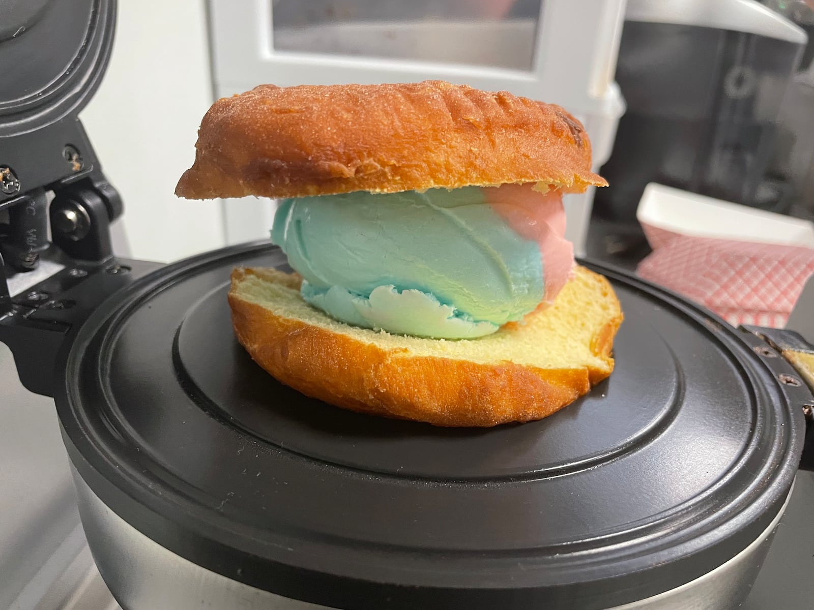 Ducky’s Snowballs and Ice Cream is located at 100 W. Market St. in Troy. Owner Donald Butler makes a Quackwich. NATALIE JONES/STAFF