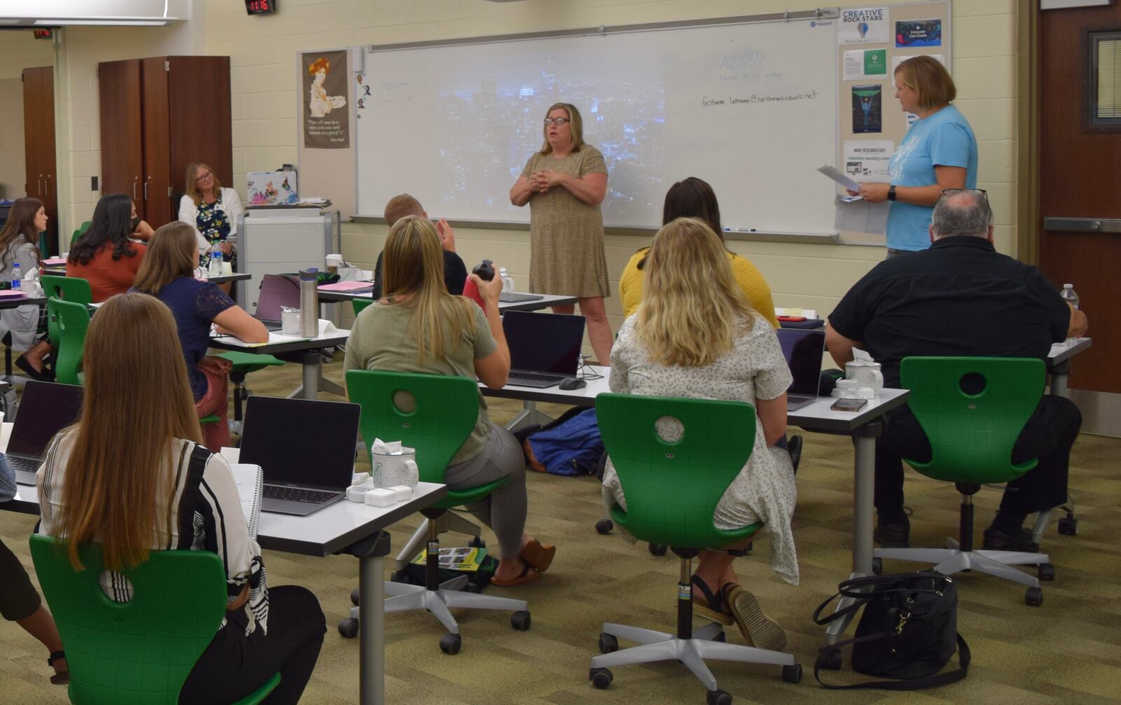 New staffers in the Northmont school district take part in orientation day in early August, 2021. CONTRIBUTED PHOTO