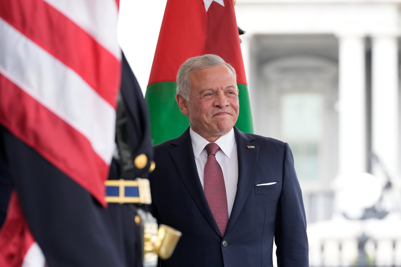 Jordan's King Abdullah II arrives at the White House, Tuesday, Feb. 11, 2025, in Washington. (Photo/Alex Brandon)