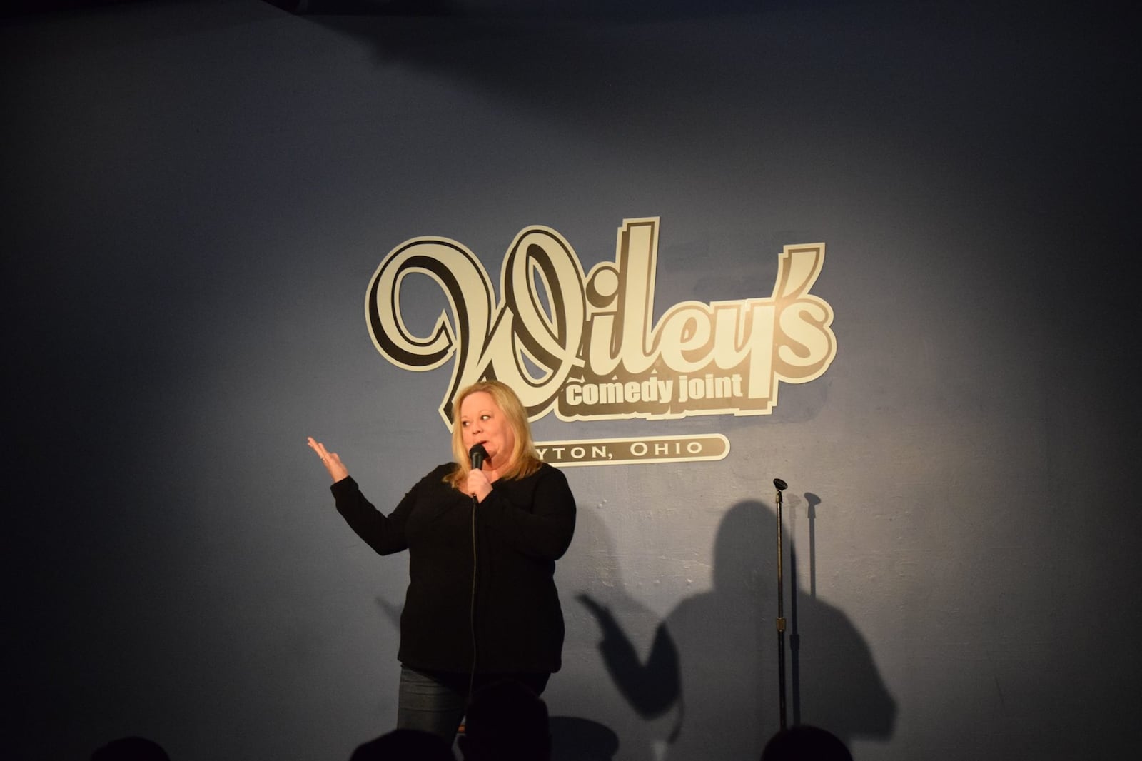 Karen Jaffe performs at Wiley's Comedy Club. CONTRIBUTED