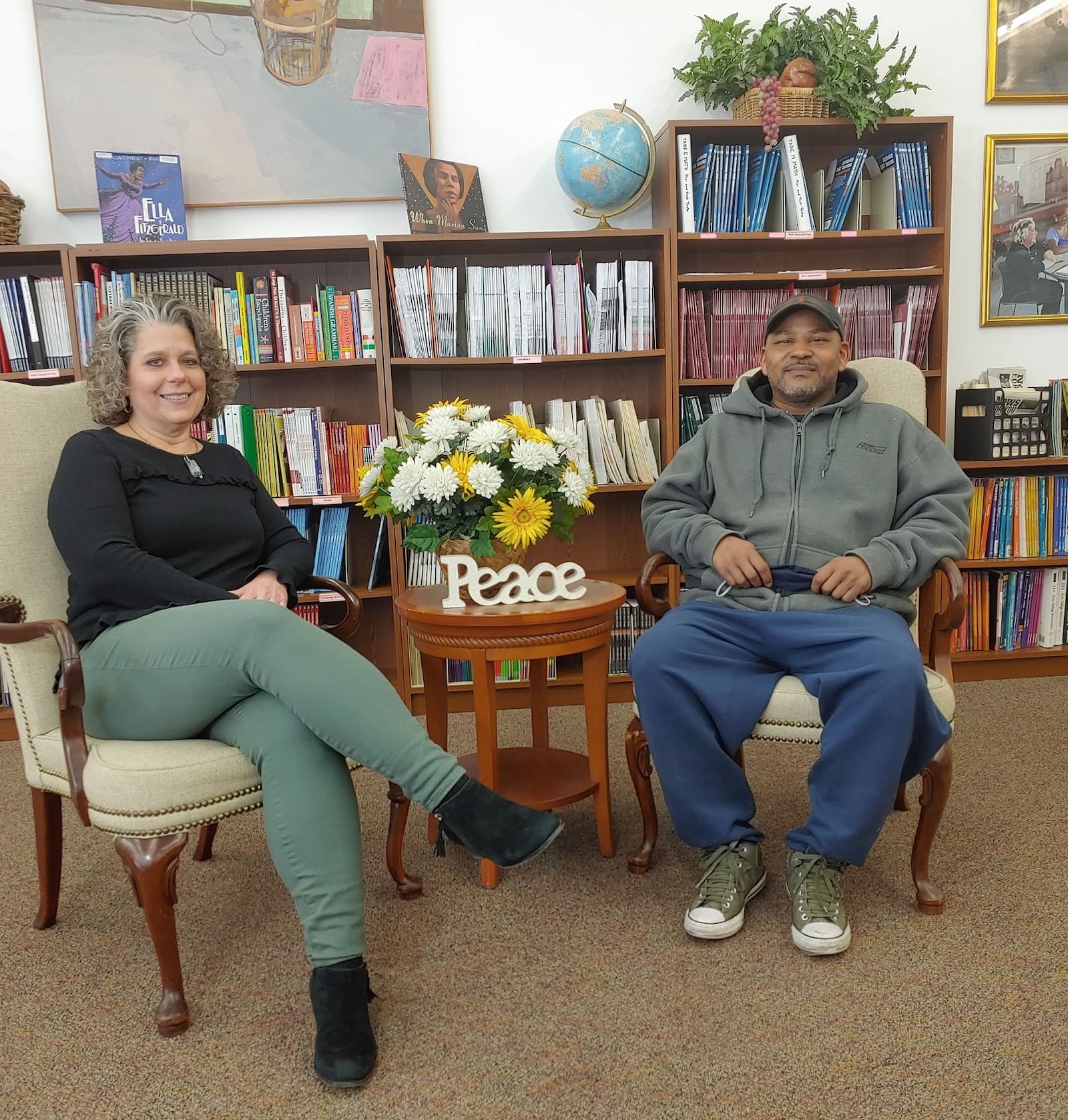 Teresa came to the BLC as a tutor because she wanted to help people improve their lives. She is shown with her student, Eric. The two have been working together since 2017, and in that time, they have celebrated Eric’s new jobs, promotions, and his ability to gain custody of his daughter. Eric is now working on getting his GED diploma. CONTRIBUTED